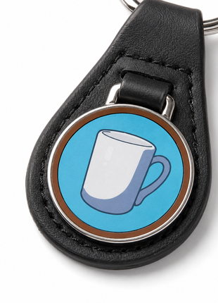 Metalen Sleutelhanger met Leren Detail voor Sublimatie – Verschillende Modellen (incl. plakplaatje & tape)
