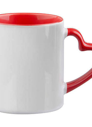 330ml (11oz) Duo Color Mok met hart oor (kies uw kleur) voor sublimatie