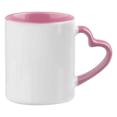 330ml (11oz) Duo Color Mok met hart oor (kies uw kleur) voor sublimatie