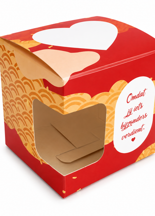 Lucky Red Mokkendoosje – Rood-Goud Cadeaudoosje voor Mok
