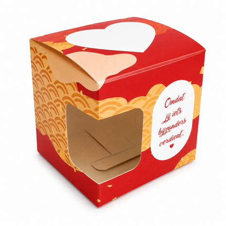 Lucky Red Mokkendoosje – Rood-Goud Cadeaudoosje voor Mok