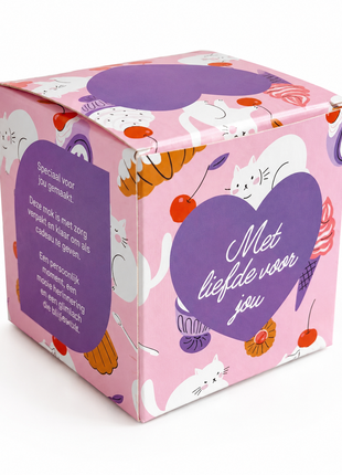 Cat Love Mokkendoosje – Roze Cadeaudoosje met Katten