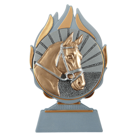 Paarden Trofee Zilver – Paardensport Beker met Paardenhoofd  (Geschikt voor sublimatie)