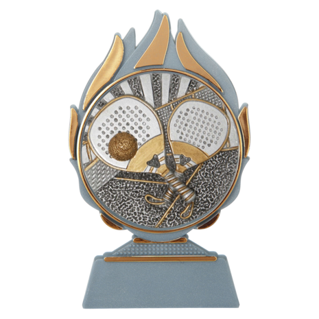 Padel Beker Zilver/Goud – Sporttrofee met Padel Racket  (Geschikt voor sublimatie)