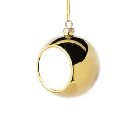 Kerstbal Goud Ø8cm voor sublimatie
