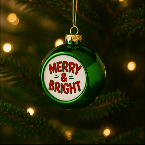Kerstbal Groen Ø8cm voor sublimatie
