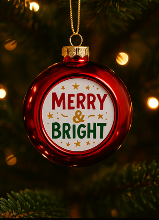 Kerstbal Rood Ø8cm voor sublimatie