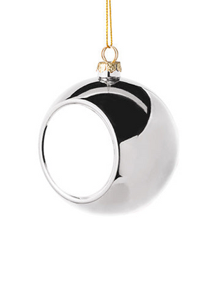 Kerstbal Zilver Ø8cm voor sublimatie