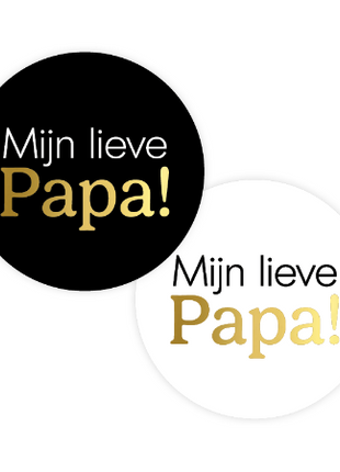 Set van 20 ronde Mijn lieve papa stickers van 40 mm