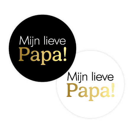Set van 20 ronde Mijn lieve papa stickers van 40 mm