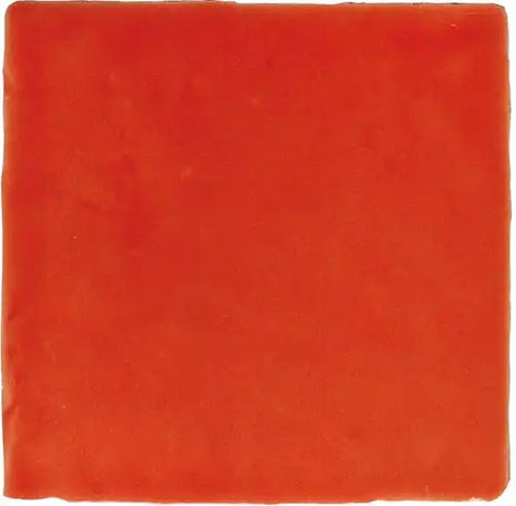 Spaanse Malaga Kaqui keramische glans tegel 10x10 cm geschikt voor vinyl en folie print toepassingen