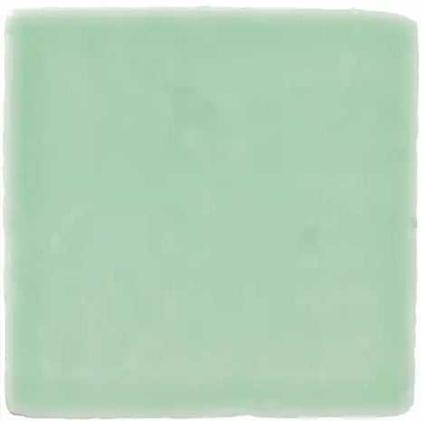 Spaanse Malaga Verde T2 groene keramische glans tegel 10x10 cm geschikt voor vinyl en folie print toepassingen