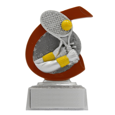 Tennis Beker met Racket en Bal – Sporttrofee Tennis  (Geschikt voor sublimatie)