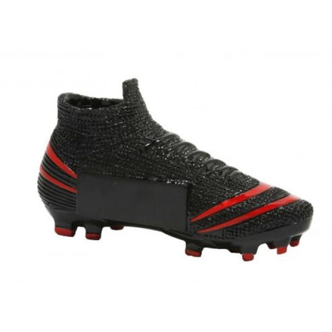 Voetbalschoen voetbal trofee van 13 cm met sublimatieplaatje voor gepersonaliseerde sportprijzen