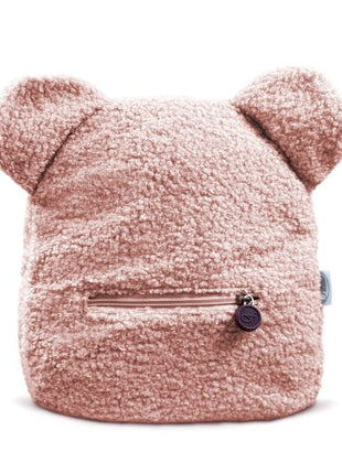 Zacht teddy rugzakje in roze kleur voor baby’s en peuters