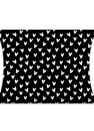 Zwart-witte XL-gondeldoos Hartjes voor jou van 32 × 8 × 26 cm, per stuk verkrijgbaar