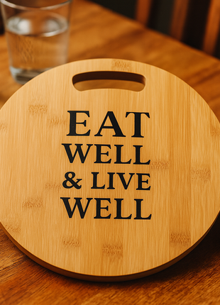 bamboe snijplank rond 30 cm sublimatie houten plank personaliseren