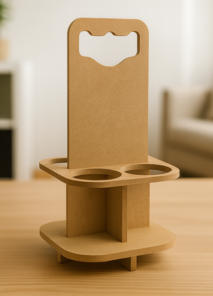 bierhouder 4 flesjes mdf met handvat cadeau verpakking diy
