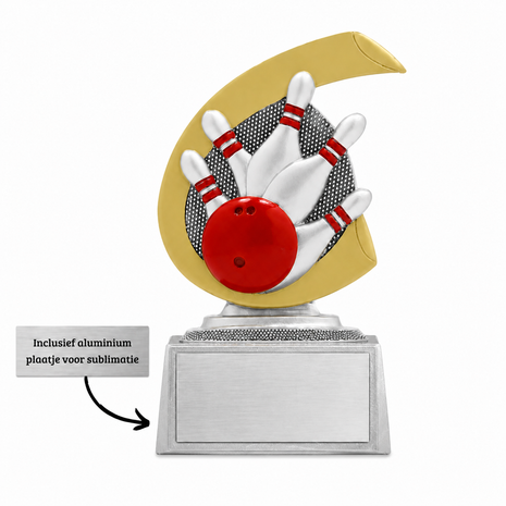 Bowling Trofee – Sportprijs met Bowlingbal en Kegels