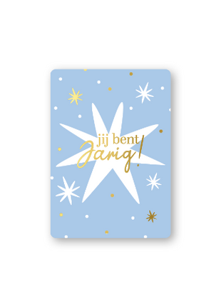Cadeaukaartjes A7 - Jij bent jarig (blauw), 25 stuks