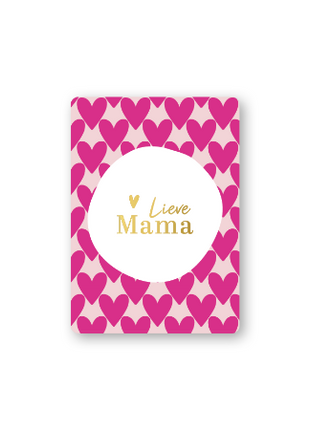 Cadeaukaartjes A7 - Lieve mama (hartjes xl), 25 stuks