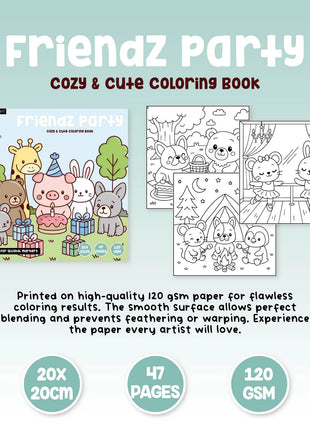 Friendz Coloring Book Cozy Party
