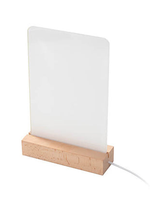 close-up houten led lampvoet met usb aansluiting