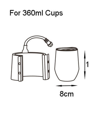 conisch hitte element 360ml tumblerpers sublimatie