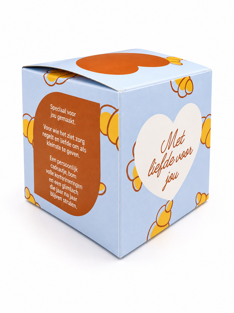Croissant Love Mokkendoosje – Lichtblauw Cadeaudoosje voor Mok