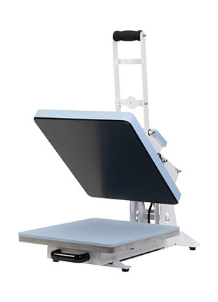 Automatische vlakbedpers met uitschuifbaar bovenblad 40 x 50 cm + Automatisch openen (afhaal 50 euro goedkoper)