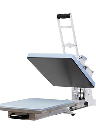 Automatische vlakbedpers met uitschuifbaar bovenblad 40 x 50 cm + Automatisch openen (afhaal 50 euro goedkoper)