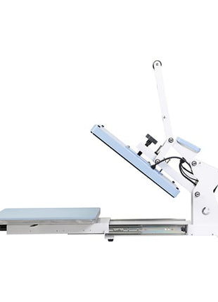 Automatische vlakbedpers met uitschuifbaar bovenblad 40 x 50 cm + Automatisch openen (afhaal 50 euro goedkoper)