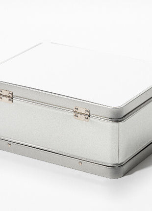 Metalen lunchtrommel of koffer voor sublimatie - zilver