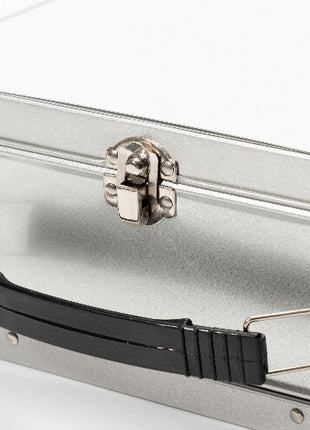 Metalen lunchtrommel of koffer voor sublimatie - zilver
