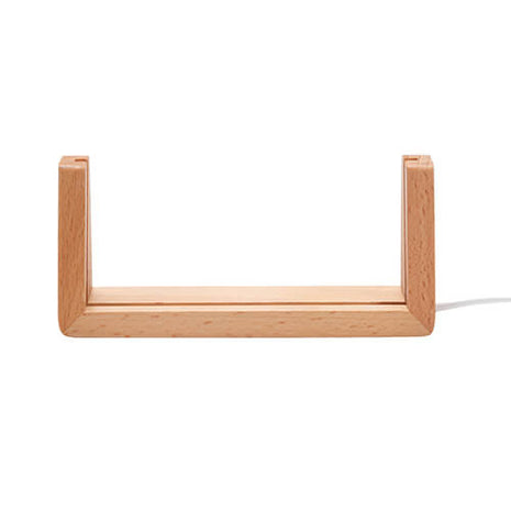 U-vormige Houten Lampvoet voor LED-lamp – 14 cm