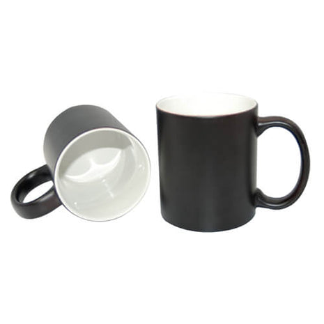 330ml (11oz) Magische Mok Zwart Glans voor sublimatie