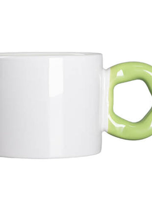 Donut Handvat Mok 280 ml – Geschikt voor Sublimatie (Groen)