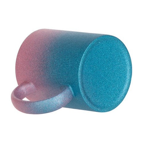 330ml (11oz) Glitter Mok Roze/Blauw voor sublimatie