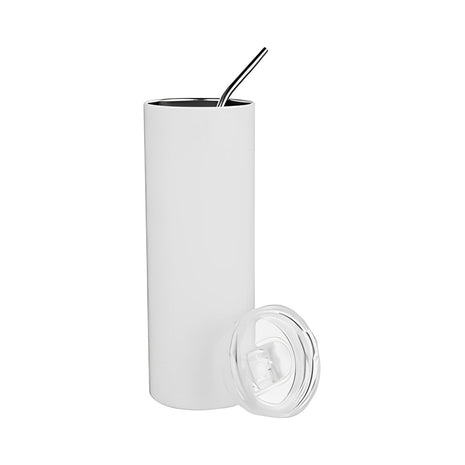 RVS Tumbler 600ml (20oz) – Witte Sublimatiebeker met Deksel