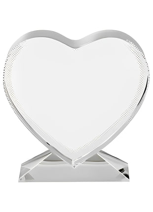foto kristal hart met standaard gepersonaliseerd cadeau