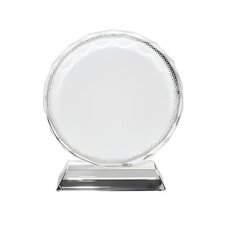 foto kristal rond 10 cm met standaard gepersonaliseerd cadeau