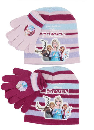 Frozen Muts met Handschoenen – Paars – One Size