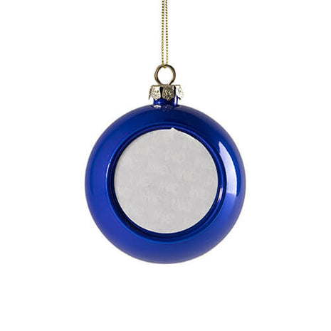 Glanzende Plastic Kerstbal Ø 8 cm voor Sublimatie – Marineblauw