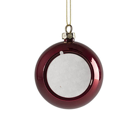 Glanzende Plastic Kerstbal Ø 8 cm voor Sublimatie – Rood
