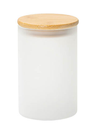 glazen container 600 ml met bamboe deksel voor sublimatie