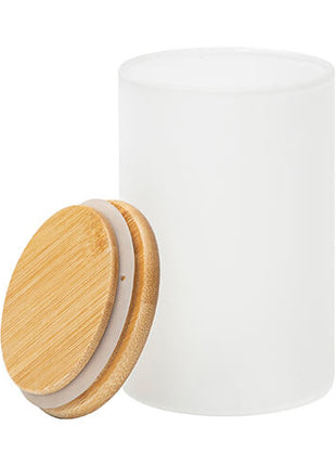 glazen container 600 ml met bamboe deksel voor sublimatie
