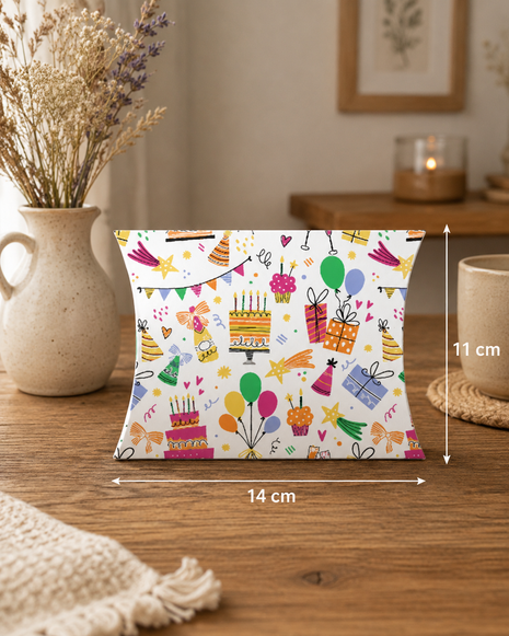 Gondeldoosje Birthday Doodles – 14 × 2,4 × 11 cm – Per Stuk
