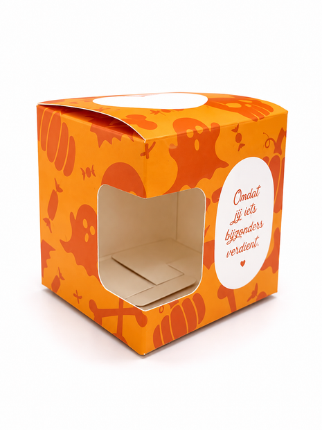 Halloween Orange Mokkendoosje – Oranje Cadeaudoosje voor Mok