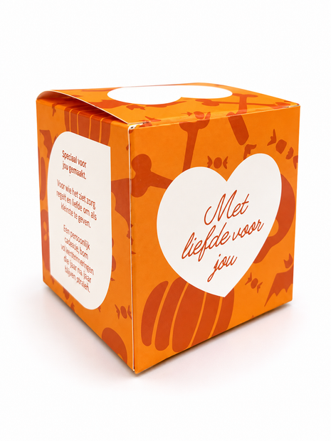Halloween Orange Mokkendoosje – Oranje Cadeaudoosje voor Mok