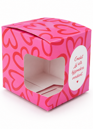 Hartjes Mokkendoosje – Roze Cadeaudoosje voor Mok